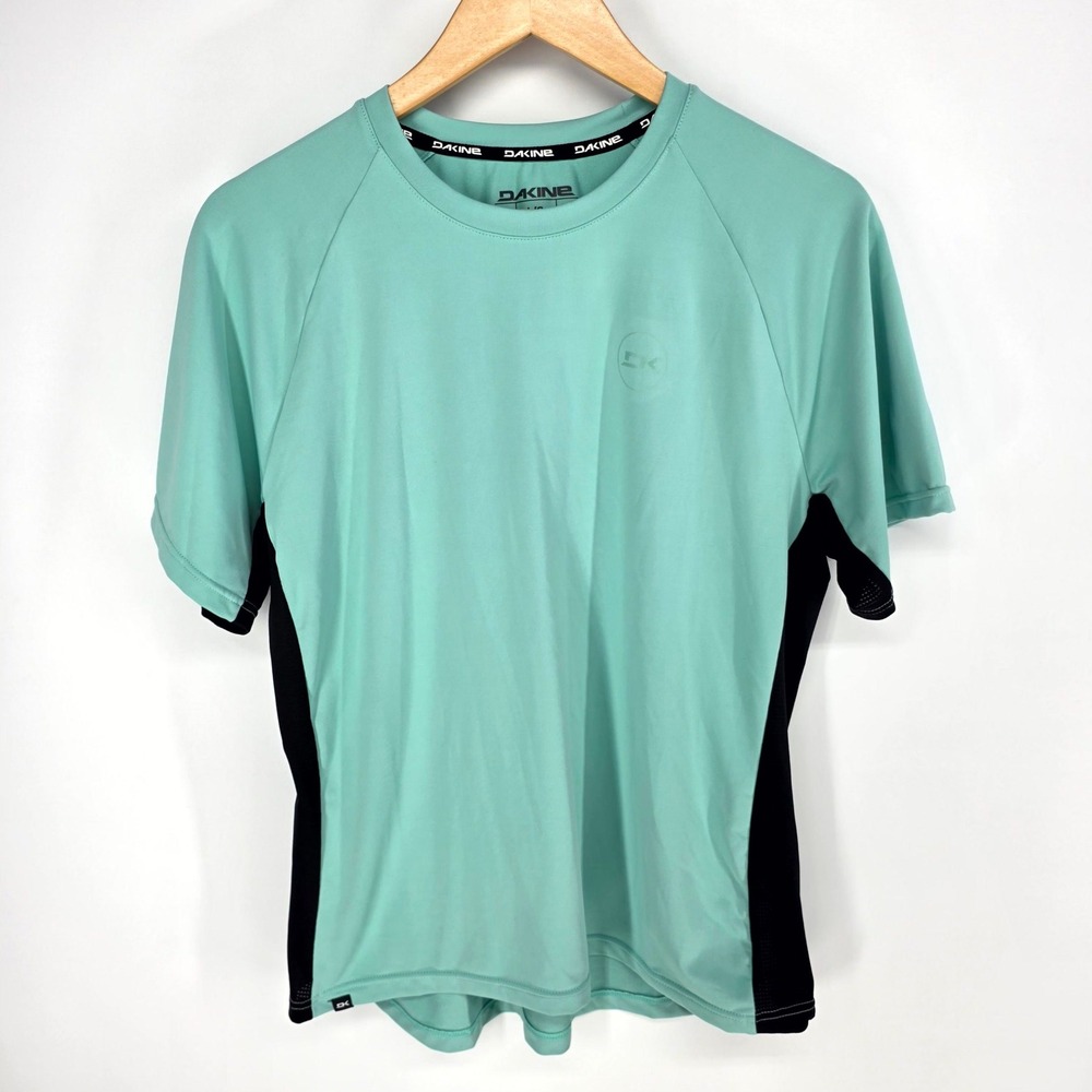 Dakine Mountain Bike Jersey Mens Large Mint Green Black MTB Cycling Shirt Logo